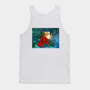 Teacup and Red Roses Tank Top